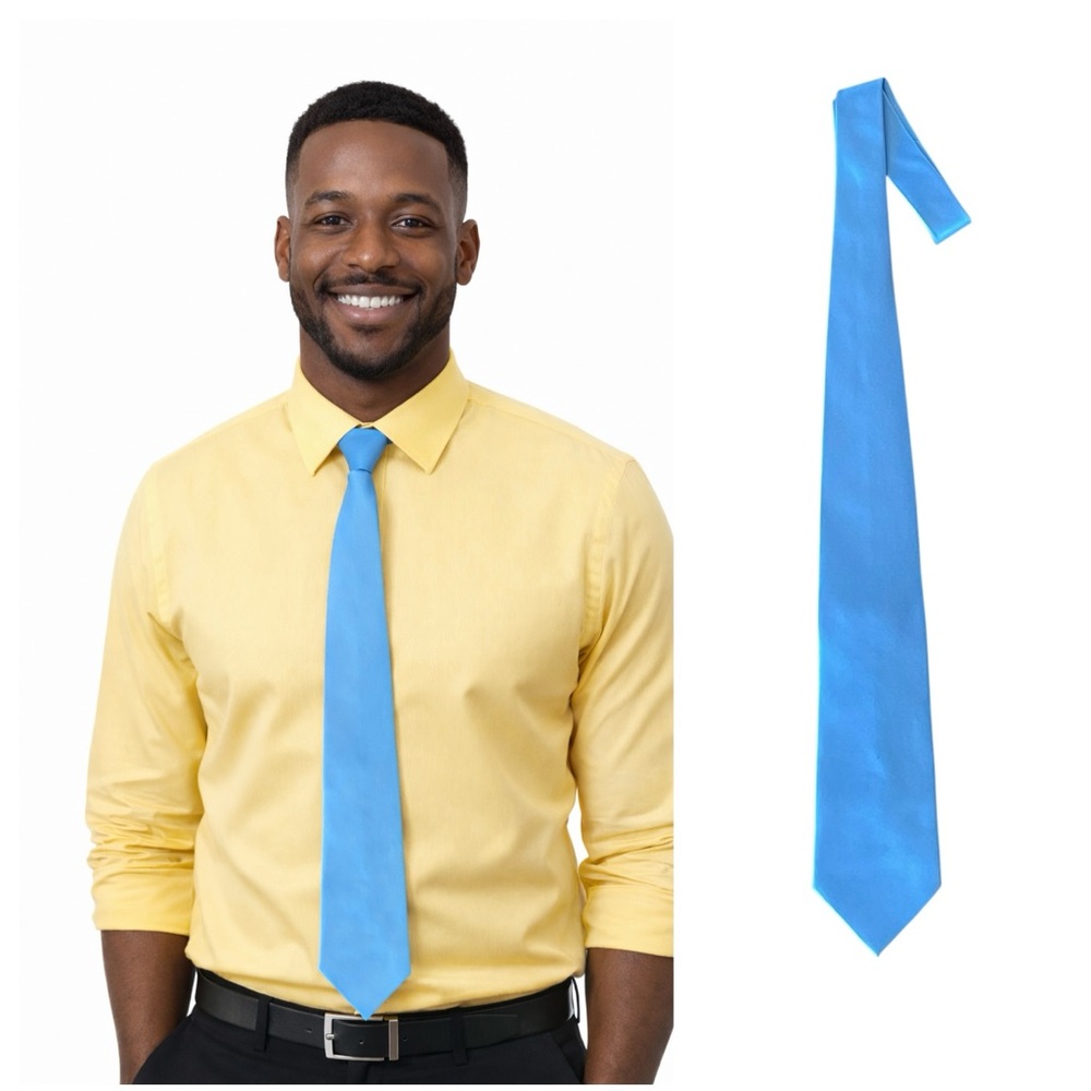 Match Sky Blue Tie
🔥% bundle of 3, 5, 10, 15 or 20 ties